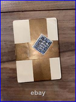Fine Vintage Poker Chip Set Clay/ Bakelite Inlaid Walnut Box with Caddy-EXC