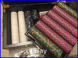 Full Official CHIPCO Casino Clay Poker Chip Set. 526 Chips, Wood Case + Extras