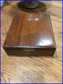 GSH Antique vintage Clay chip wood hard box case poker Gambling box Gaming set