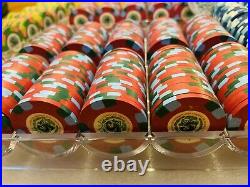 HUGE Paulson Clay Poker Chip Set Casino De Isthmus 850 Chips Rare Casino