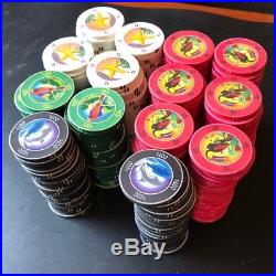 Heavy Clay Poker Chip Set 349 Chips (Chipco Paradise theme)