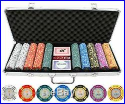 High Quality 500 pc Crown Casino 13.5g Clay Poker Chips Gambling Game Accessory