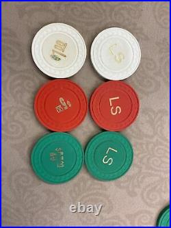 Huge Lot 2000+ Poker Chips Home Game White/Red/Green Clay Composite $1 $5 $25