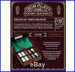 Iron Clays 200 ct Game Counters/Poker chips (Roxley Games, kickstarter)Brass