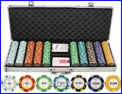 JP Commerce 500-MONTECARLO 13.5 g 500 Piece Monte Carlo Clay Poker Chips Set