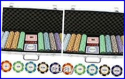 JP Commerce 500 Piece Monte Carlo Clay Poker Chips Set