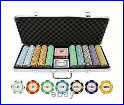 JP Commerce 500 Piece Monte Carlo Clay Poker Chips Set