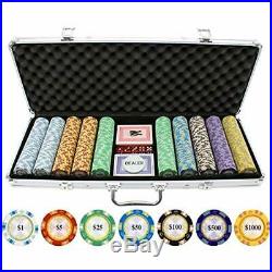JP Commerce 500 Piece Monte Carlo Clay Poker Chips Set Sports & Outdoors Sets