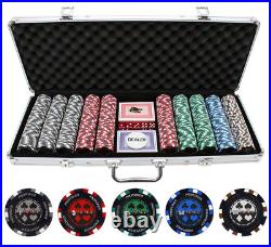 JP Commerce 500 Piece Pro Poker Clay Poker Set Casino Quality Design New Improve