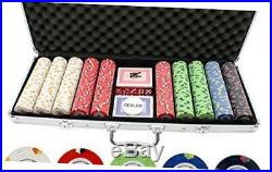 JPC 13.5g 500pc Monaco Casino Clay Poker Chips Set