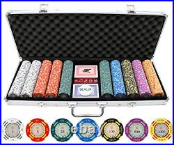 JPC 500 Piece Crown Casino 13.5g Clay Poker Chips