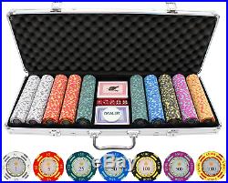 Jpc 500 Piece Crown Casino 13.5G Clay Poker Chips
