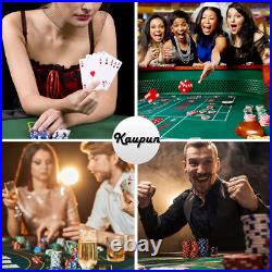 Kaupun Poker Chip Set 200/300PCS Poker Sets with Case, 11.5 Gram Clay Casino P