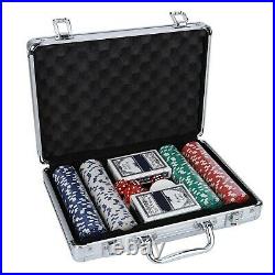 Kee nso Texas Hold'em Clay Poker Chip Set, 200PCS Poker Chips Game Set with