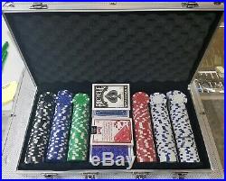 Kings Casino 14g Clay Poker Chips Set with Aluminum Case Pick Chips