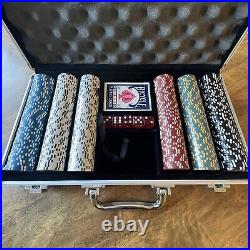 LOT OF 300 RARE 9G PRO Welcome Las Vegas Clay Poker Chips + CASE MINT