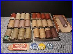 Large Lot of Vintage Clay Poker Chips