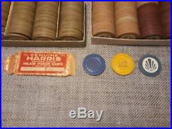 Large Lot of Vintage Clay Poker Chips