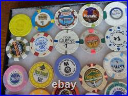 Lot of 69 Vintage Casino Poker Chips Las Vegas Etc. Clay