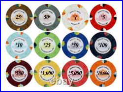 Monaco Texas Hold'Em 13.5g 500 pc Clay Poker Chips with Case Cards Dice