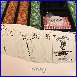 Monte Carlo Clay Official Poker Chip Set, Metal Case, 2 Decks MC Cards & Dlr Chip