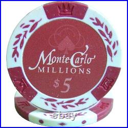 Mrc Poker 600pcs 14g Monte Carlo Millions Poker Chips Set With Acrylic Case