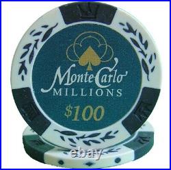 Mrc Poker 650pcs 14g Monte Carlo Millions Poker Chips Set With Alum Case