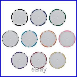 NEW 1000 Blank 8 Stripe 14 Gram Clay Poker Chips Bulk Lot Select Your Colors