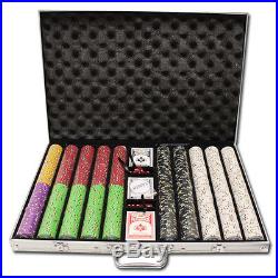 NEW 1000 Bluff Canyon 13.5 Gram Clay Poker Chips Set Aluminum Case Custom