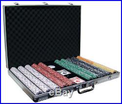 NEW 1000 Coin Inlay 15 Gram Clay Poker Chips Aluminum Case Set Pick Your Chips