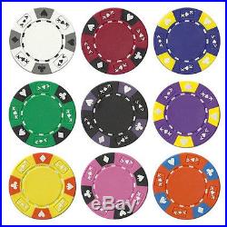NEW 1000 PC Ace King 14 Gram Suited Clay Poker Chips Bulk Lot Select Your Colors