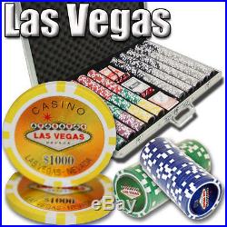 NEW 1000 PC Las Vegas 14 Gram Clay Poker Chips Set Aluminum Case Pick Your Chips