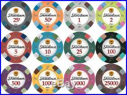 NEW 1000 Showdown 13.5 Gram Clay Poker Chips Aluminum Case Set Pick Your Chips