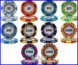 NEW 300 Piece Monte Carlo 14 Gram Clay Poker Chips Bulk Lot Pick Your Chips