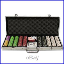 NEW 500 PC Bluff Canyon 13.5 Gram Clay Poker Chips Set Aluminum Case Pick Chips