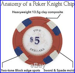 NEW 500 PC Poker Knights 13.5 Gram Clay Poker Chips Bulk Lot Mix or Match Chips