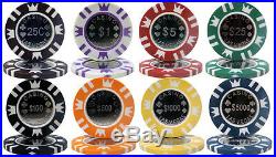 NEW 600 Coin Inlay 15 Gram Clay Poker Chips Set Aluminum Case Pick Your Chips