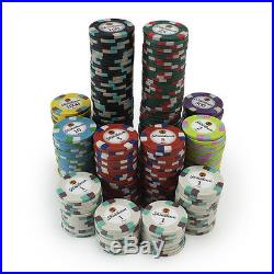 NEW 600 PC Showdown 13.5 Gram Clay Poker Chips Aluminum Case Set Pick Your Chips