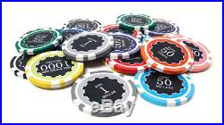 NEW 750 PC Eclipse 14 Gram Clay Poker Chips Set With Aluminum Case Pick Chips