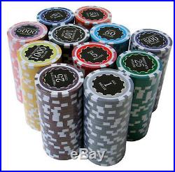 NEW 750 PC Eclipse 14 Gram Clay Poker Chips Set With Aluminum Case Pick Chips