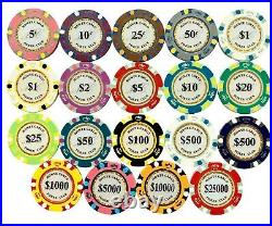 NEW 900 Monte Carlo Smooth 14 Gram Clay Poker Chips Bulk Pick Your Chips