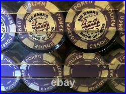 NEW Set Of 900 Big Mama's 11 Gram Clay Poker Chips & Case