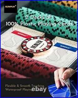 Nash 14 Gram Clay Poker Chips Set for Texas Holdem, 300 PCS/500PCS, Blank Chip