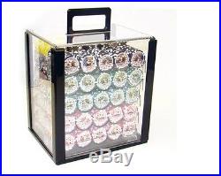 New 1000 Ben Franklin 14g Clay Poker Chips Set with Acrylic Case Pick Chips