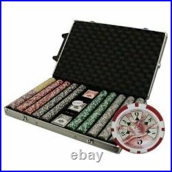 New 1000 Ben Franklin Poker Chips Set with Rolling Case Pick Denominations
