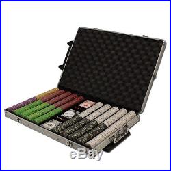 New 1000 Bluff Canyon 13.5g Clay Poker Chips Set with Rolling Case Pick Chips
