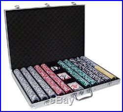 New 1000 Eclipse 14g Clay Poker Chips Set with Aluminum Case Pick Chips