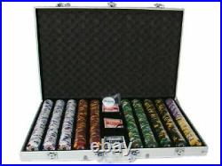 New 1000 Kings Casino 14g Clay Poker Chips Set with Aluminum Case Pick Chips