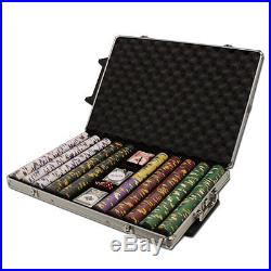 New 1000 Kings Casino 14g Clay Poker Chips Set with Rolling Case Pick Chips