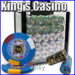 New 1000 Kings Casino Poker Chips Set with Acrylic Case Pick Denominations